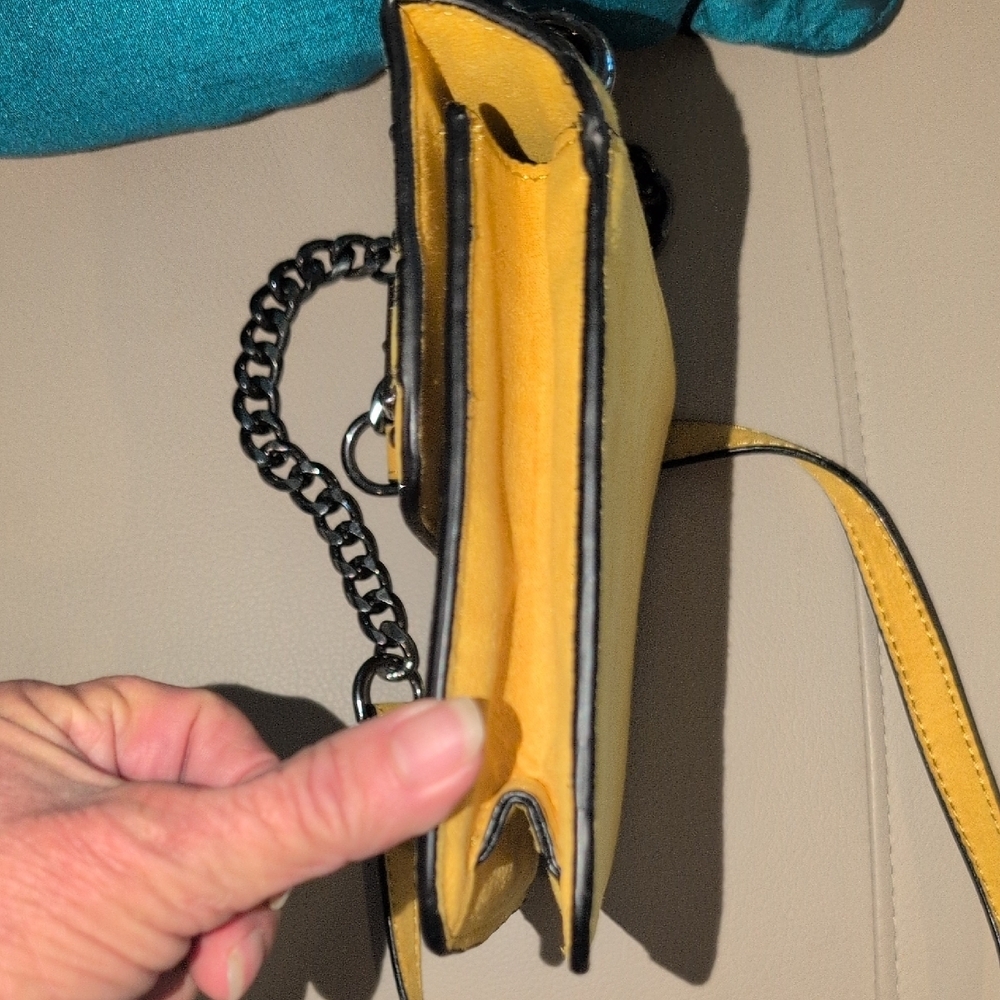 Vibrant Yellow Embroidered Crossbody Bag - Picture 7 of 11